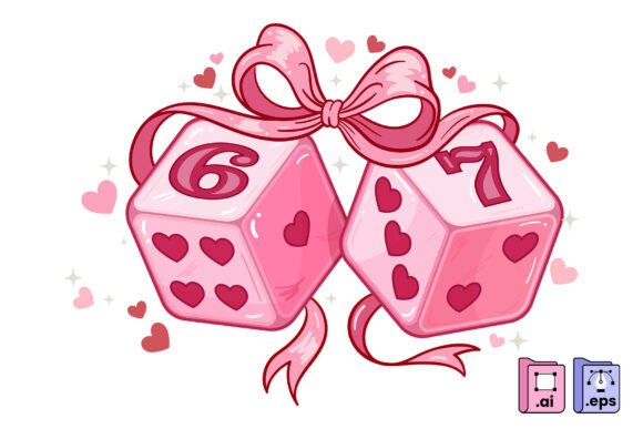 67 Lucky Love Dice Set: A Touch of Romance for Your Creative Projects