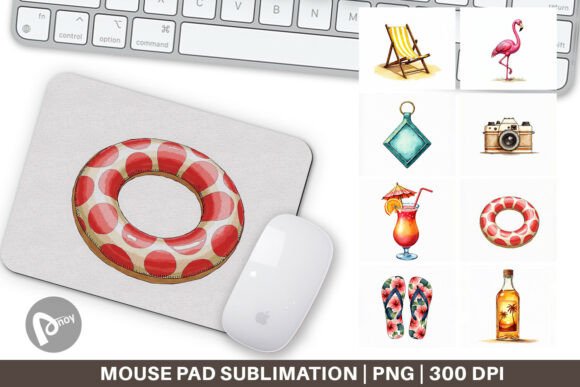 70s Poolside Retro Mouse Pad: A Nostalgic Touch for Modern Workspaces