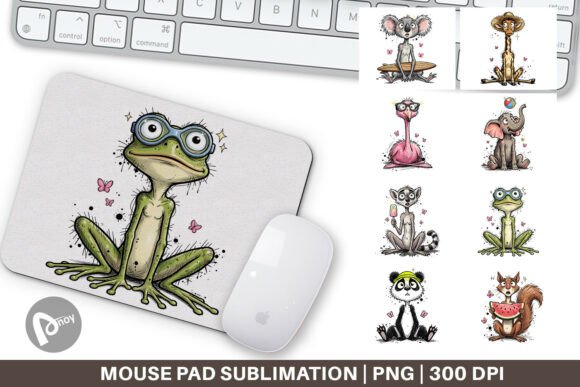 Animal Summer Sketch Mouse Pad