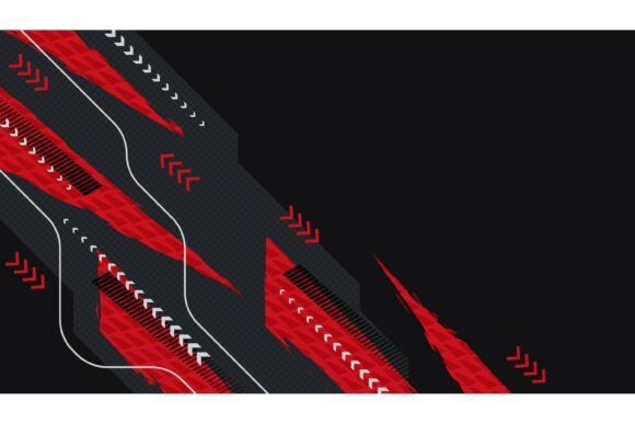 Black and Red Abstract Sport Background: A Fusion of Modern Tech and Grunge Style in Futuristic Gaming