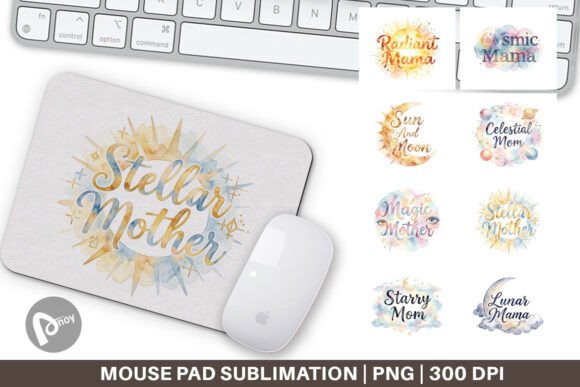 Celestial Boho Mother Mouse Pad Design: A Fusion of Art and Function