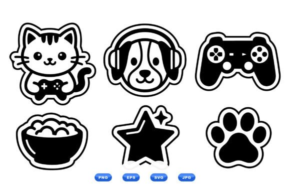 Cute Gamer Pet Sticker SVG: A Playful Addition to Digital and Print Projects