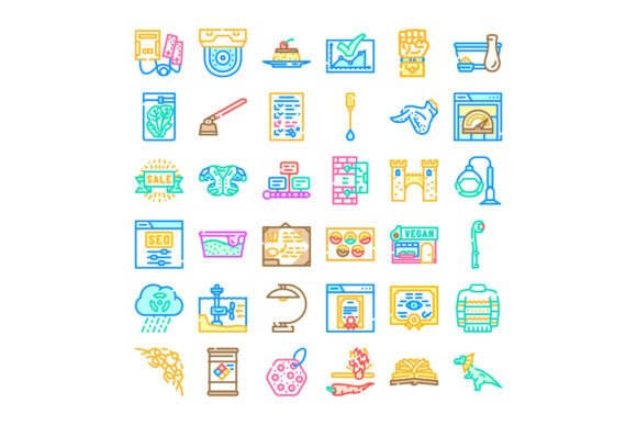 Exploring the Power of Diverse Modern Linear Style and Colorful Outline Vector Icons