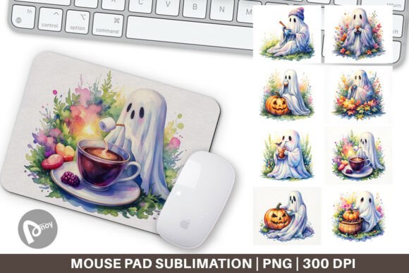 Fall Pumpkin Spice Coffee Mouse Pad PNG: A Stylish and Functional Addition to Your Workspace