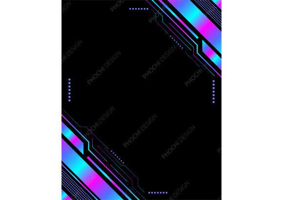 Futuristic Cyber Technology Neon Color for Modern Design