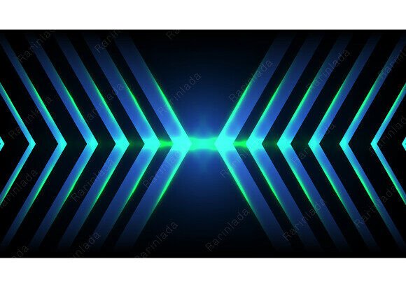 Futuristic Neon Chevrons Background