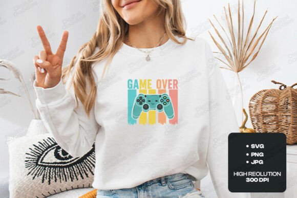 Game Over Retro Controller Vintage Art: A Nostalgic Design for Modern Creators