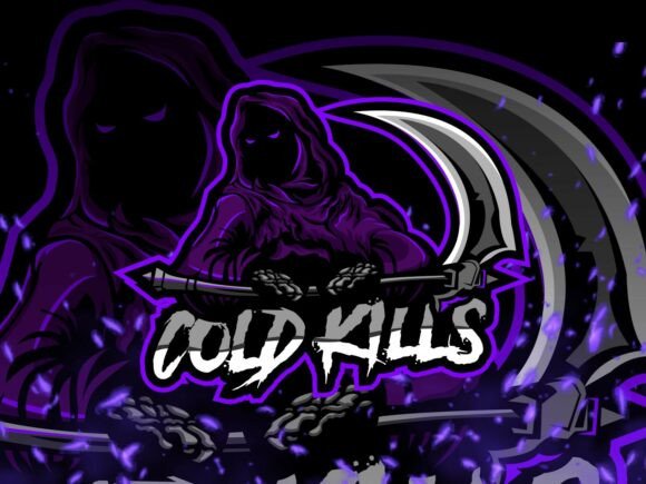 Kills Grim Reaper Esports Mascot Logo