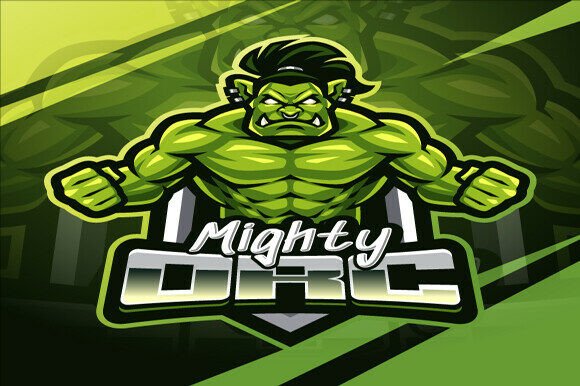 Mighty Orc Esport Mascot Logo Design