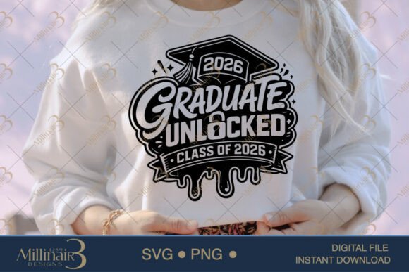 Mom Level Graduate Unlocked 2026 SVG PNG
