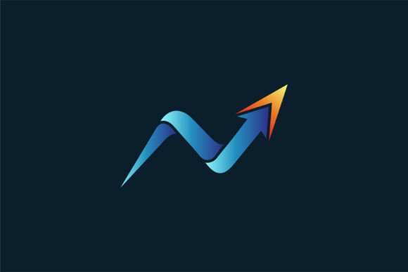 N Letter Logo with Arrow Shape Element