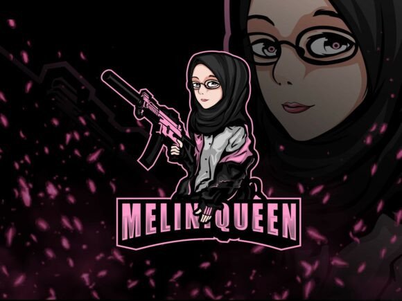 Pink Tactical Esports Character Logo: The Power of Melina Queen