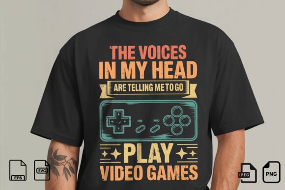 Play Video Games T-Shirt Design