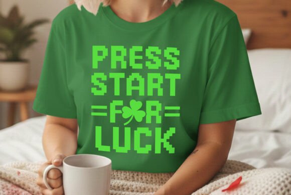 Press Start for Luck St Patricks Day Svg: A Must-Have Design for Digital Creators and Merchandise Sellers