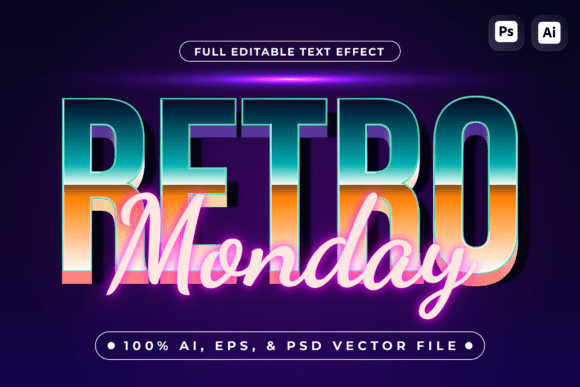 Retro Synthwave Text Effect