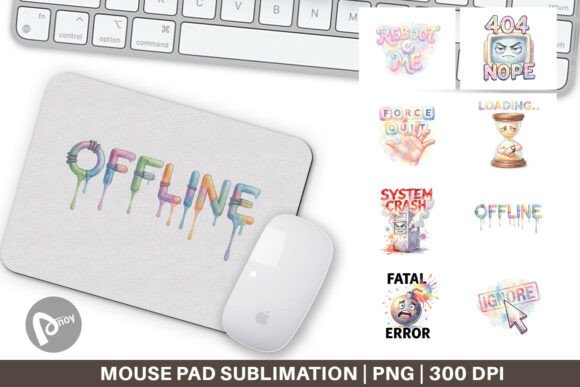 Retro Tech Quotes Watercolor Mouse Pad: A Creative Addition to Your Workspace