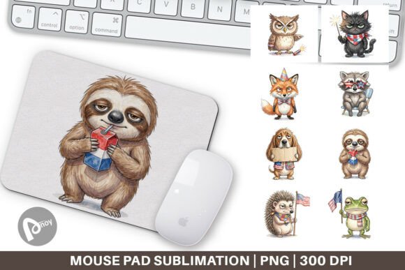 Sarcastic Patriotic Animal Mouse Pad PNG: A Unique Tool for Work and Play