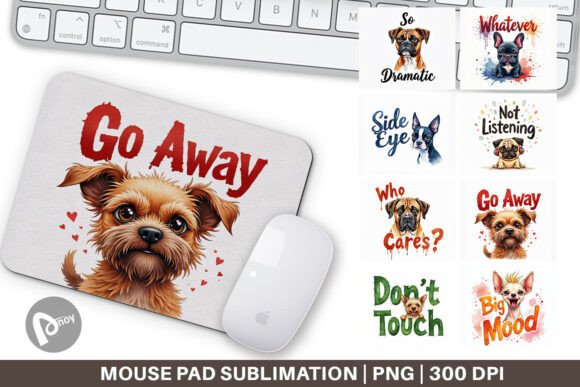 Sassy Dog Quote Watercolor Mouse Pad: A Stylish Addition to Your Workflow