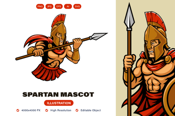 Spartan Mascot Illustration: A Strategic Tool for Brand Identity and Visual Communication