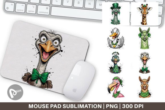 St Patricks Day Animal Mouse Pad PNG: A Creative Addition to Your Workspace