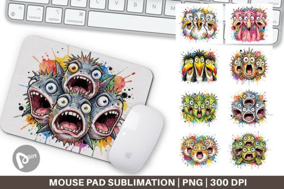 Tropical Animal Watercolor Mouse Pad PNG: A Creative Addition to Your Workspace