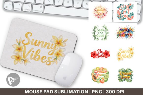 Tropical Floral Quote Mouse Pad Digital: A Stylish and Functional Addition to Your Workspace