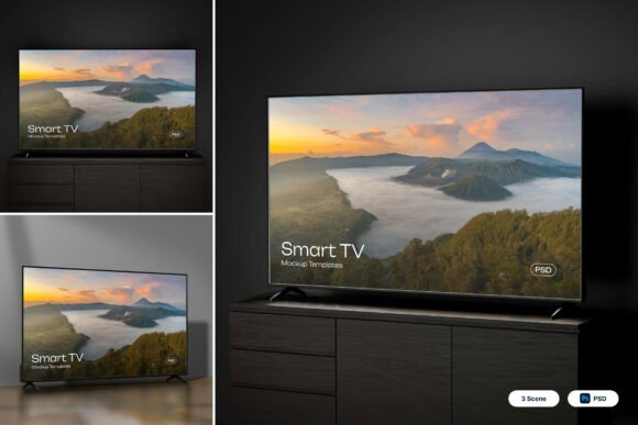 TV 3D Mockup for Professional Design Projects