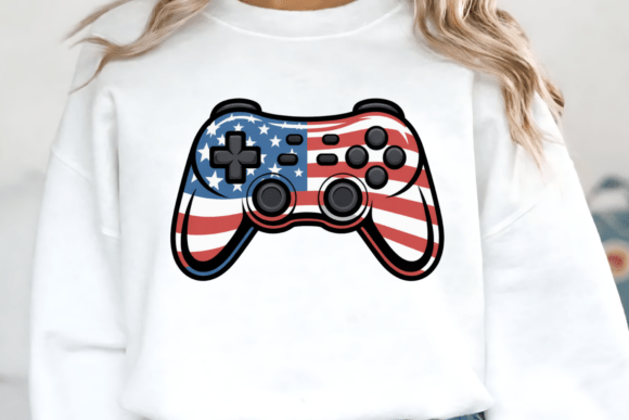 USA Gamer Controller American Flag PNG: Level Up Your Patriotic Style