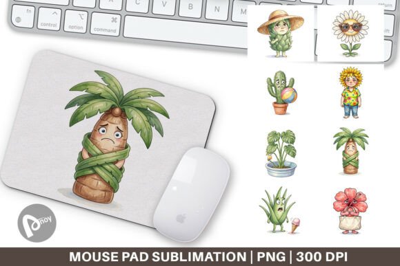 Watercolor Awkward Plant Mouse Pad PNG: A Strategic Tool for Creative and Professional Spaces