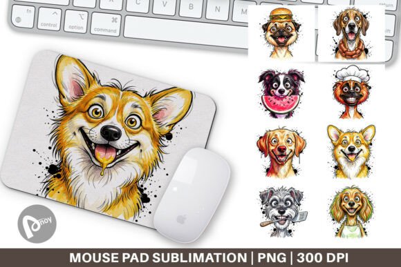 Watercolor BBQ Dog Mouse Pad Design: A Creative Way to Enhance Your Workspace