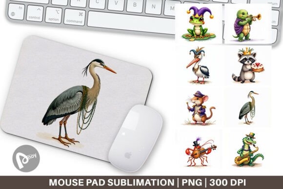Watercolor Mardi Gras Mouse Pad: A Unique Blend of Art and Functionality