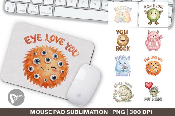 Watercolor Ugly Cute Monster Mouse Pad: A Unique Blend of Art and Functionality